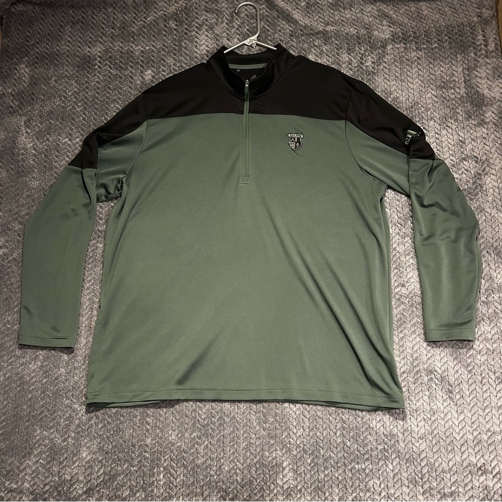 Adidas Primegreen Mens 1/4 Zip Performance Jacket Golden Valley Country Club 2XL
